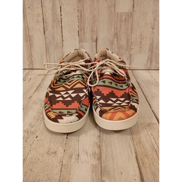 EVERGLADES Boat Shoes S My Women's Size 8 Loafers Slip-On Souhwestern Aztec - Picture 3 of 10
